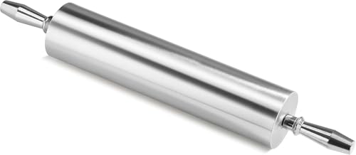 New Star Foodservice 37517 Extra Schwere Restaurant Aluminium Rolling Pin, 38,1 cm Silber von New Star Foodservice