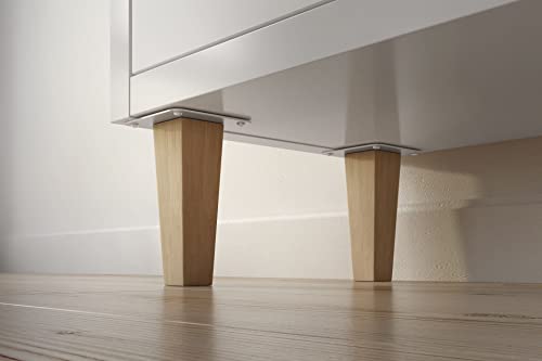New Swedish Design 4er-Set Kallax Füße aus Massivholz/Möbelfüße für Kallax Regal/Möbelbeine/Pyramid/Höhe 16 cm/Buche von New Swedish Design