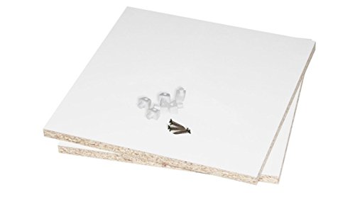 Rückwand für Kallax Regal/Kallax Fach schließen u. stabilisieren / 2 Stück für 2 Kallax Regalfächer (inkl. Teile f. die einfache Montage) Regalrückwand 33,5 x 33,5 cm beidseitig weiß von New Swedish Design