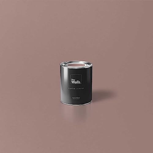 New Walls Premium Wandfarbe Braun, Taupe Liquid Luxury Dispersionsfarbe für Innenräume – 1 L von New Walls