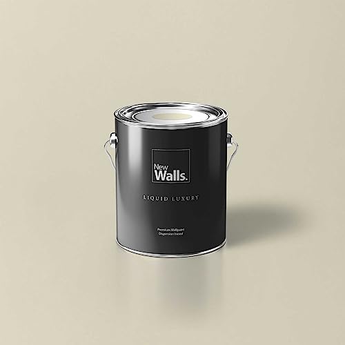 New Walls Premium Wandfarbe Grün, Champagner Liquid Luxury Dispersionsfarbe für Innenräume – 2,5 L von New Walls