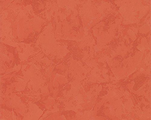 New Walls Stukturprofiltapete Tapete Unitapete 10,05 m x 0,53 m orange rot Made in Germany 270719 2707-19 von New Walls