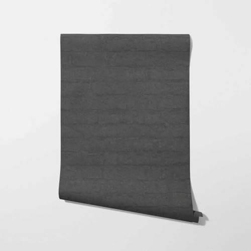 New Walls Vliestapete in dunkler Steinoptik mit Backsteinen – anthrazit von New Walls