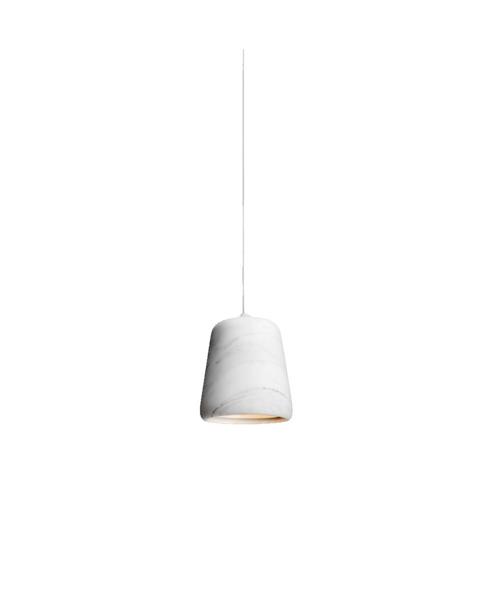 New Works - Material Pendelleuchte White Marble von New Works