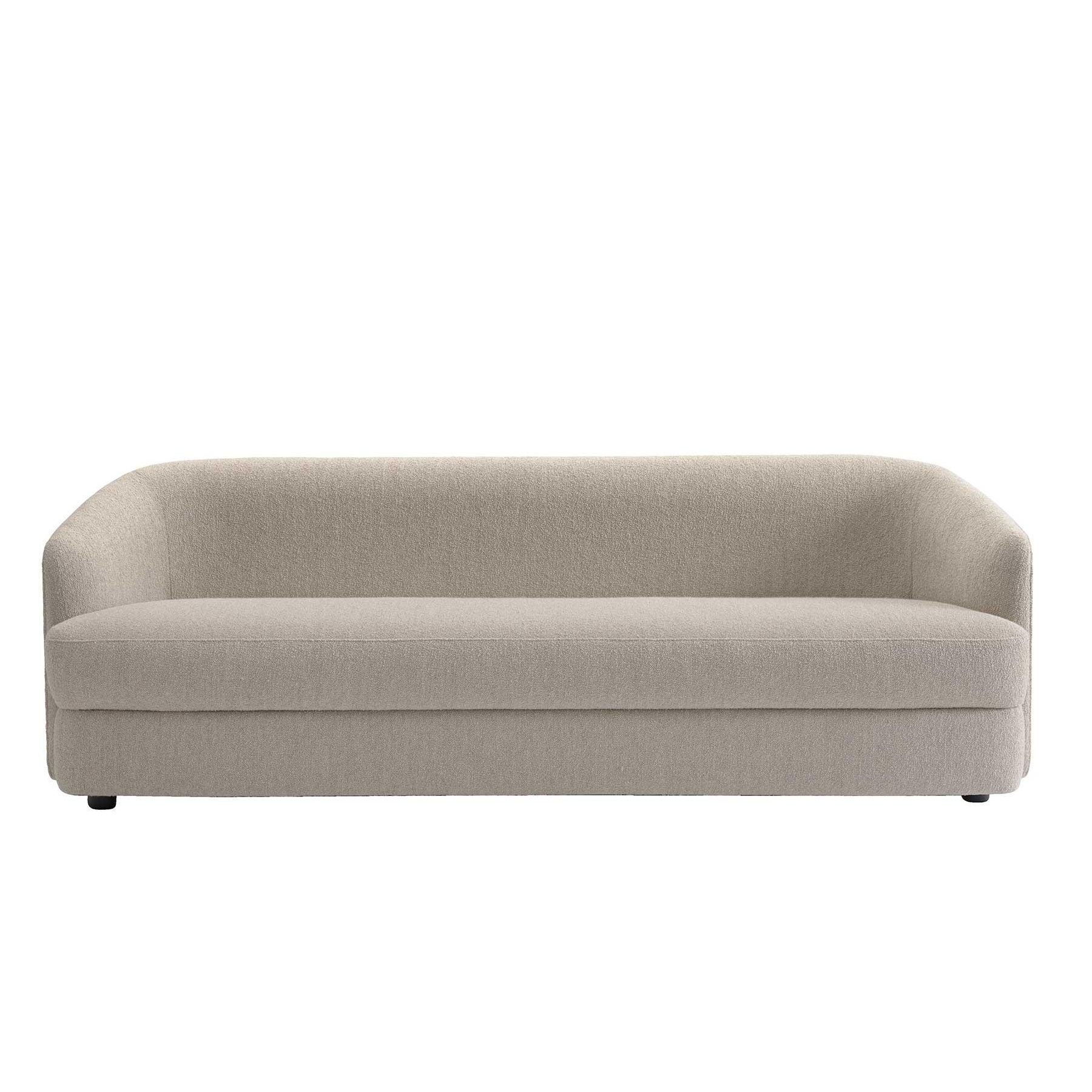 New Works - Covent Deep 3-Sitzer Sofa - sand/Stoff Barnum Sand 2/BxHxT 220x73x82cm von New Works