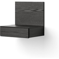 New Works - Tana Wandmontierter Nachttisch, Esche schwarz von New Works