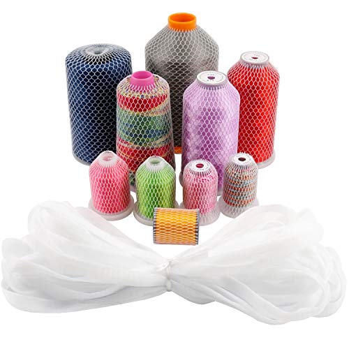 New brothread 18M Länge Fäden Netz Spulen Halter für Verschiedenen Größen von Sticken, Nähen und Quilten Fadenspulen - Kann in jede Länge geschnitten werden von New brothread