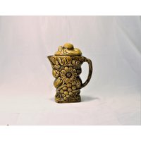 Vintage Gänseblümchen Und Frucht Krug. Krug Mit Prägung, Kaffee/Obst Krug, 70Er Küche, Retro Tee Saft von New2youByAmanda