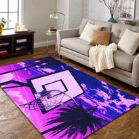 Basketballkorb Teppich, Raumdekor, Dekor, Basketball Geschenke Für Jungen, Poster Teppiche von NewCarpetWorld