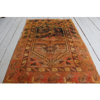 2'5"x4'0" Vintage Handgewebter Wollteppich, Handgewebter Wollteppich, Handgewebter Wollteppich von NewDawnStore