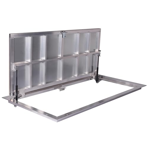 Schachtabdeckung Aluminium 700 x 1600 mm (P) - Seitenscharniere, Bodenluke Schachtdeckel Revisionsschacht Kanalschacht von NewHatch