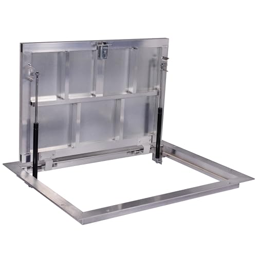 Schachtabdeckung Aluminium 600 x 900 mm (P) - Seitenscharniere, Bodenluke Schachtdeckel Revisionsschacht Kanalschacht von NewHatch