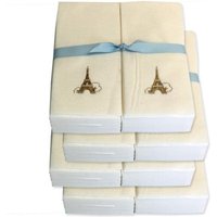 Nature's Linen Einweg-Gästehandtücher Mit Einem Band Umwickelt - Eiffelturm Geprägt von NewHopeSoap