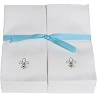 Nature's Linen Einweg-Gästehandtücher Mit Einer Schleife Umwickelt - Geprägt Mit Fleur De Lis von NewHopeSoap