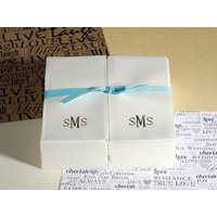 Nature's Linen Einweghandtücher - Mit Monogramm Großpackung Handtücher Mit Einem Band von NewHopeSoap
