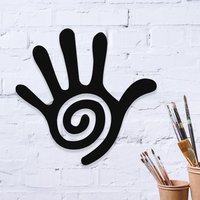 Yoga Hand Zen Metall Wandkunst, Studio Dekor, Wand Dekoration, Geschenk von NewJargonWallArt