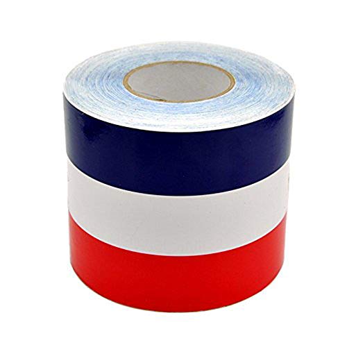 NewL 15 cm x 250 cm breiter Streifen-Aufkleber für französische Flagge. (Französische Flagge gestreift Aufkleber) von NewL