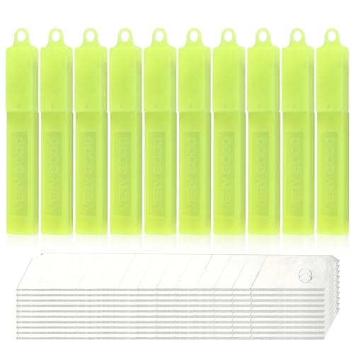 NewL 9mm Messer Ersatzklingen, Utility Messer Klingen, Snap Off Klingen für 9MM Universalmesser, Edelstahlklingen Verwendung im Büro, Haus - 100PCS (60 Grad 9 mm Ersatzklinge) von NewL