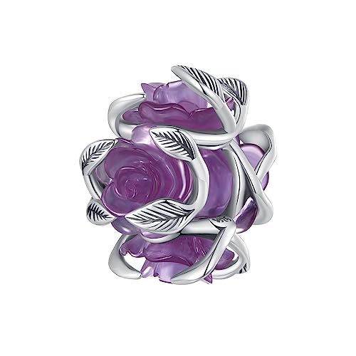 NewL Rose Blume Perlen Blume Rose Perlen Farbe Rose Lose Perlen für DIY Handwerk Schmuck von NewL