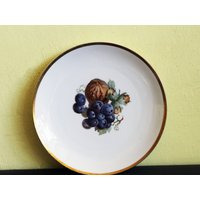 Vintage Obst Decor Servierplatte, Goldrand, Kronach Bavaria von NewLifeForEverything