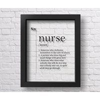 Transparent Krankenschwester Definition Poster, Geschenk, Wandkunst, Abschluss Büro Dekor von NewMediaGifts