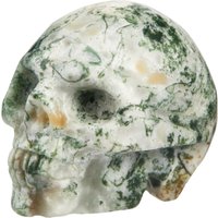 Baum Achat Schädel - Stein Kristall Grüner Weißer Dekor Skulptur von NewMoonBeginnings