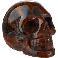 Mahagoni Obsidian Schädel - Stein Brauner Und Schwarzer Dekor- Handgeschnitzter Kristall von NewMoonBeginnings