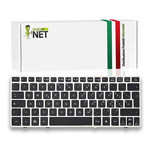 NewNet Keyboards Italienische Tastatur 638512-061 651390-061 SG-45200-2IA 701979-001 kompatibel mit HP Elitebook 2570p 2560p mit Silberrahmen von NewNet