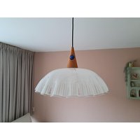 Sehr Schöne Vintage Glas Pendelleuchte, 80Er Jahre Sehr Schöne Vintage Glas Pendelleuchte, 80Er Jahre von NewTimesFinds