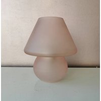 Sehr Schöne Vintage Glas Pilz Tischleuchte, 90Er von NewTimesFinds