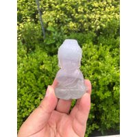 Natürliche Fluorit-Buddha-Schnitzerei | Quarz-Buddha-statuen Quarzskulptur, Kristallschnitzerei Kristallheilung Kristallgeschenke von NewVisionofCrystal