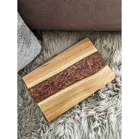 Schneidebrett Küchenbrett Servierbrett Eiche Eichenholz Und Epoxidharz von NewWoodwork