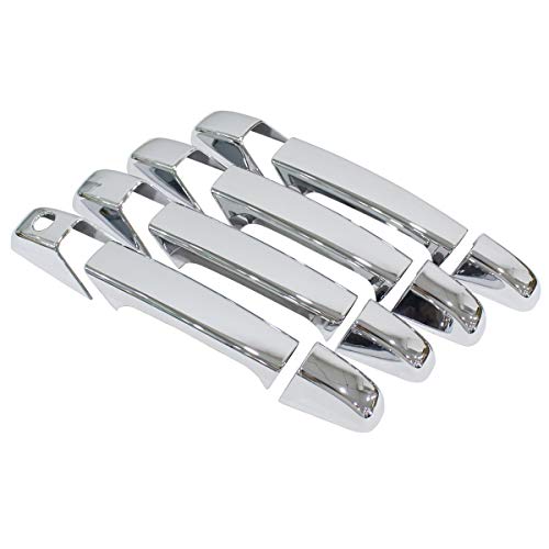NewYall Set mit 4 Türgriffabdeckungen vorne hinten links Fahrerseite rechts ABS-Kunststoff Chrom Außentürgriffabdeckungen NewYall Set mit 4 Türgriffabdeckungen vorne hinten links Fahrerseite rechts ABS-Kunststoff Chrom Außentürgriffabdeckungen von NewYall