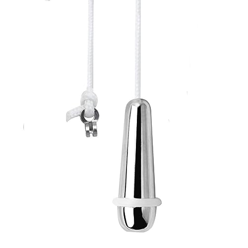 NewZC Pull Chain schwere Teardrop mit Gummiring - Kabelanschluss 150 cm lange Dusche / Bad / Toilette Classic Light Pull Hängelampe / Ventilatorschalter Pull Cord - Chrom von NewZC