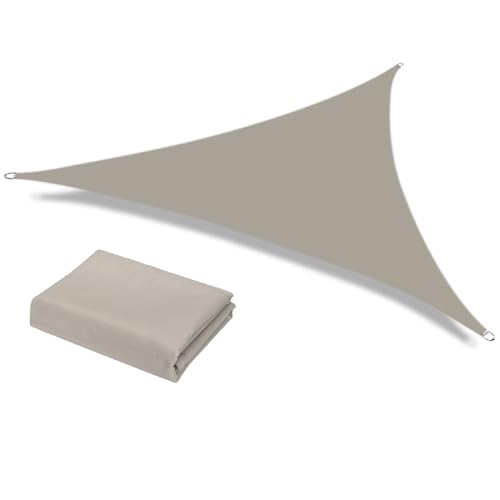 Neween Sonnensegel, dreieckig, wasserdicht, für Terrasse, Hof, Terrasse, Hof, Pergola, Outdoor-Sonnensegel, Schatten, 98 % UV-Block, Sonnenschutz, Sandfarbe von Neween