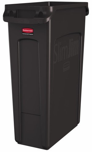 RUBBERMAID Slim Jim® Abfallbehälter mit Lüftungskanälen 87 Liter, Farbe:Braun von Newell Rubbermaid