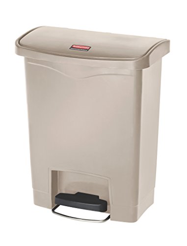 Rubbermaid Commercial Products Slim Jim 1883456 30 Litre Front Step Step-On Resin Wastebasket - Beige von Rubbermaid Commercial Products