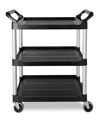 Rubbermaid Commercial Products FG342488BLA Mehrzweckwagenv mit 3 Böden, Schwarz von Rubbermaid Commercial Products