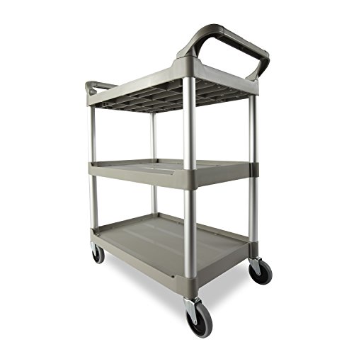 Rubbermaid Commercial Products Plastic 3 Shelve Service Cart - Platinum von Rubbermaid Commercial Products