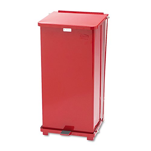 Rubbermaid Defenders Vorderseite Step-On-Trash kann mit Kunststoff-Einsatz, 24 Liter, rot, fgst24eplrd von Rubbermaid