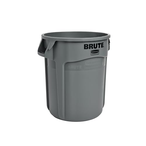 Rubbermaid Commercial Products BRUTE Sammelcontainer mit Luftkanälen 78 l | Für Gastgewerbe, Büros, Klassenzimmer und Gewerbe | Grau | FG262000GRAY von Rubbermaid Commercial Products
