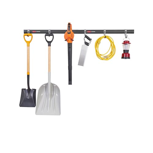 Rubbermaid FastTrack Garage Organization System All-in-One Rail & Hook System, 8-Piece, 2013151 von Rubbermaid