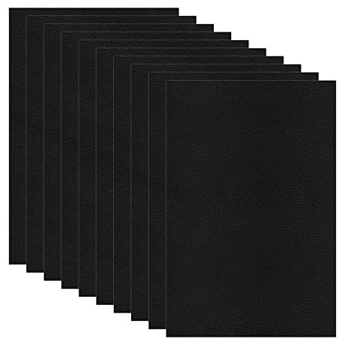 Leder-Reparaturflicken Selbstklebende Leder Reparatur Patch Wasserdichtes Lederflicken für Möbel, Autositze, Sofas, Jacken, Handtaschen 10 Stück (20x30cm, Schwarz) von Newellsail