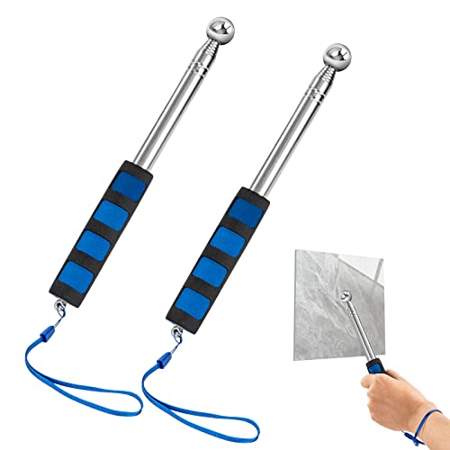 Teleskop Trommelhammer Verstellbare Hohlender Wandfliesen Detektionshammer Hausinspektionshammer Hausinspektion Inspektion für Zuhause Fliesen Böden Decken Wände 115cm 2 Stück (Blau) von Newellsail