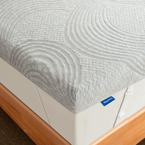 Newentor® Matratzen Topper 140x200cm Gel Boxspringbett, Matratzentopper 140x200 Schlafsofa Bett Gelschaum, Mattress Topper 140x200 H2/H3 Bezug Kaltschaum 7CM Höhe Grau von Newentor