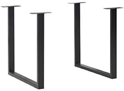FORTE Esstisch, Speisezimmertisch, 140 cm Tischplatte in Sonoma Eiche Dekor, Tischbeine Schwarz Metall in U-Form von Newface