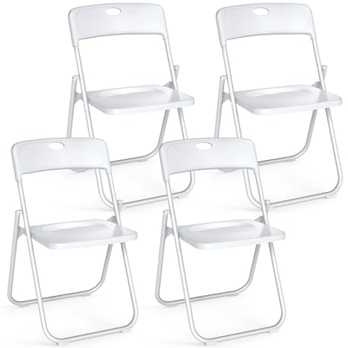 Newfulam Klappstuhl 4er Set Klappstühle, Gartenstühle Metallrahmen Campingstuhl Faltbarer Stuhl Bürostuhl Platzsparender Schreibtischstuhl für Gast, Besucher & Konferenz Temporärer Sitz (Weiß, 4er) Newfulam Klappstuhl 4er Set Klappstühle, Gartenstühle Metallrahmen Campingstuhl Faltbarer Stuhl Bürostuhl Platzsparender Schreibtischstuhl für Gast, Besucher & Konferenz Temporärer Sitz (Weiß, 4er) von Newfulam