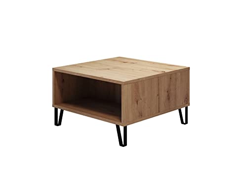 Newfurn Couchtisch Artisan Eiche Wohnzimmertisch Skandi Modern - 60x37x60 cm (BxHxT) - Sofatisch Ablagetisch Tisch - Wohnzimmer Gästezimmer Büro von Newfurn