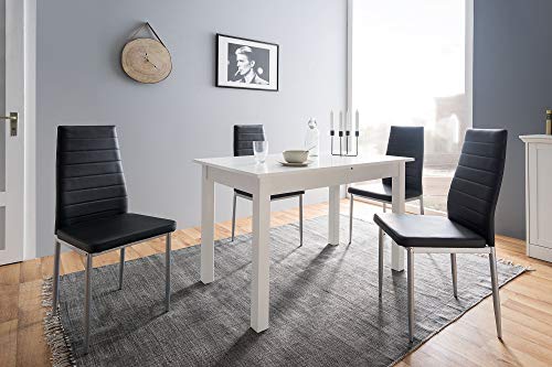 Newfurn Esstisch Tisch Weiß Esszimmertisch Küchentisch Speisetisch II 120x76,5X 70 cm (BxHxT) von Newfurn