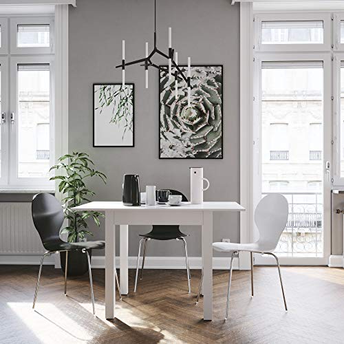 Newfurn Esstisch Tisch Weiß Esszimmertisch Küchentisch Speisetisch II 80x76,5X 80 cm (BxHxT) von Newfurn